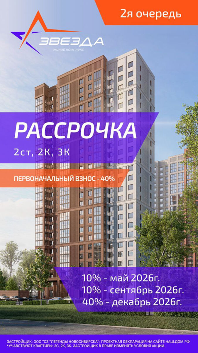 Рассрочка на 2с, 2к, 3к (2ая очередь)