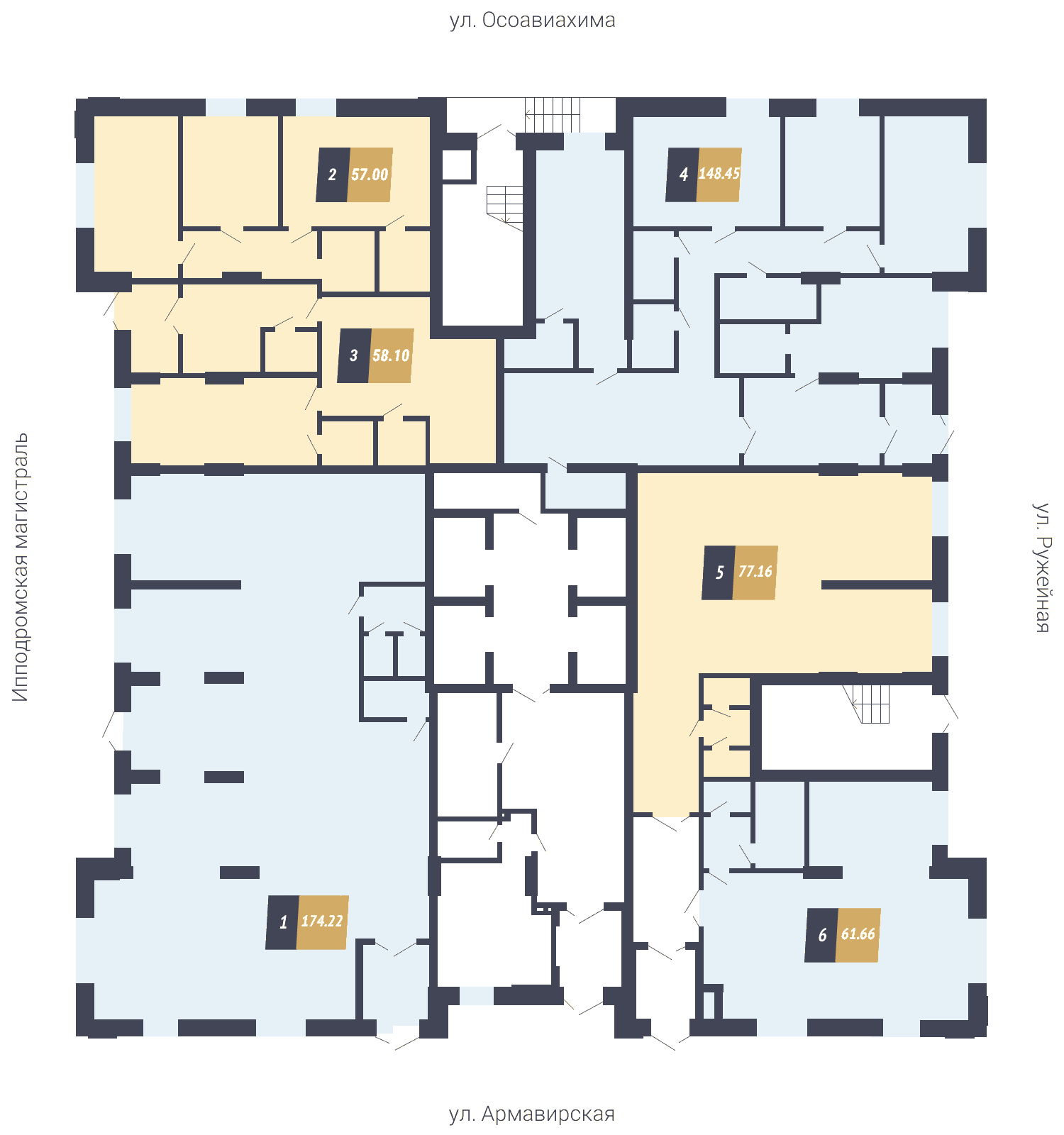 ЖК «Калининский-2» - дом 21 (стр), подъезд 1, этаж 1
