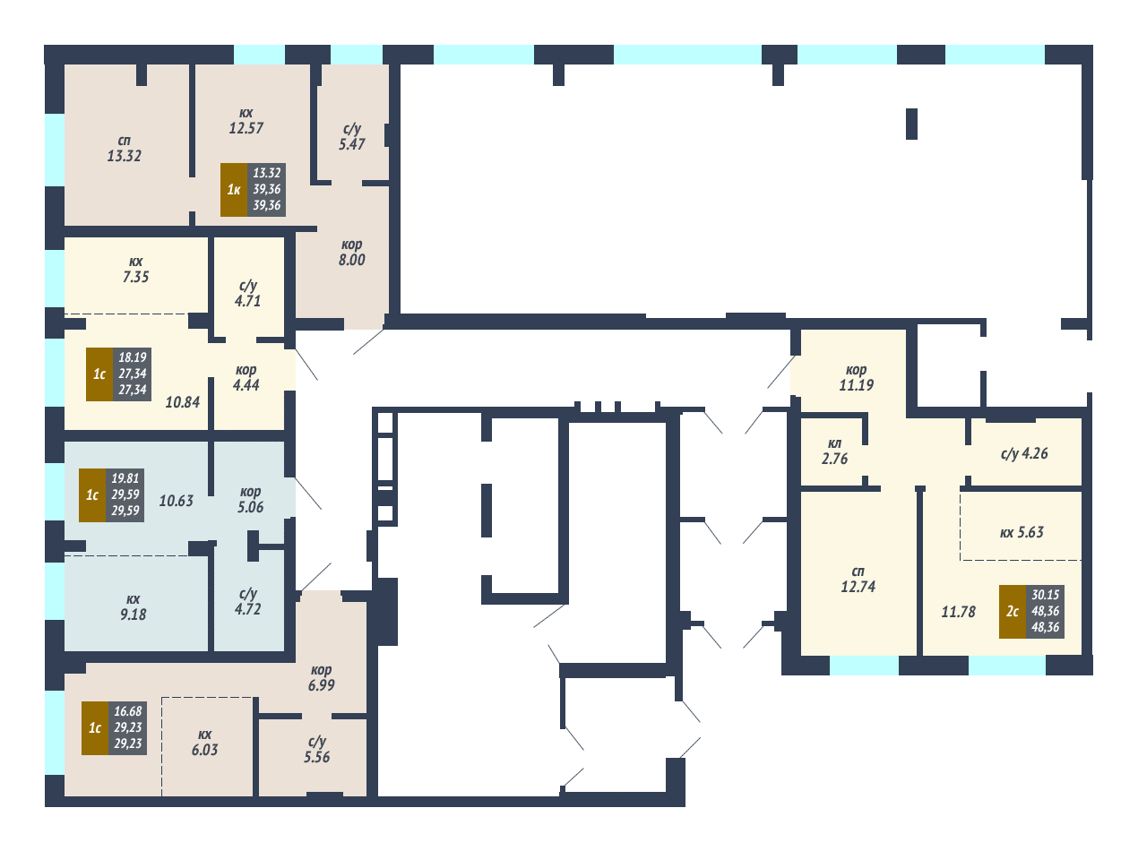 ЖК «Михайловский» - дом 4, секция 4, этаж 1