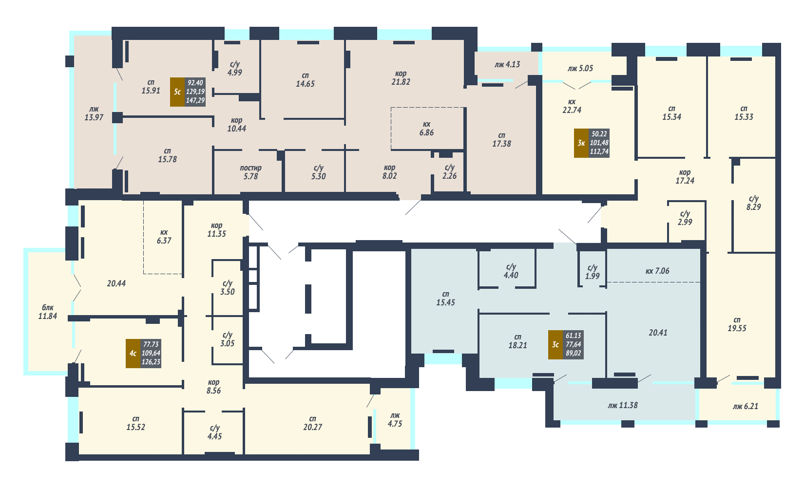 ЖК «Михайловский» - дом 4, секция 4, этаж 4