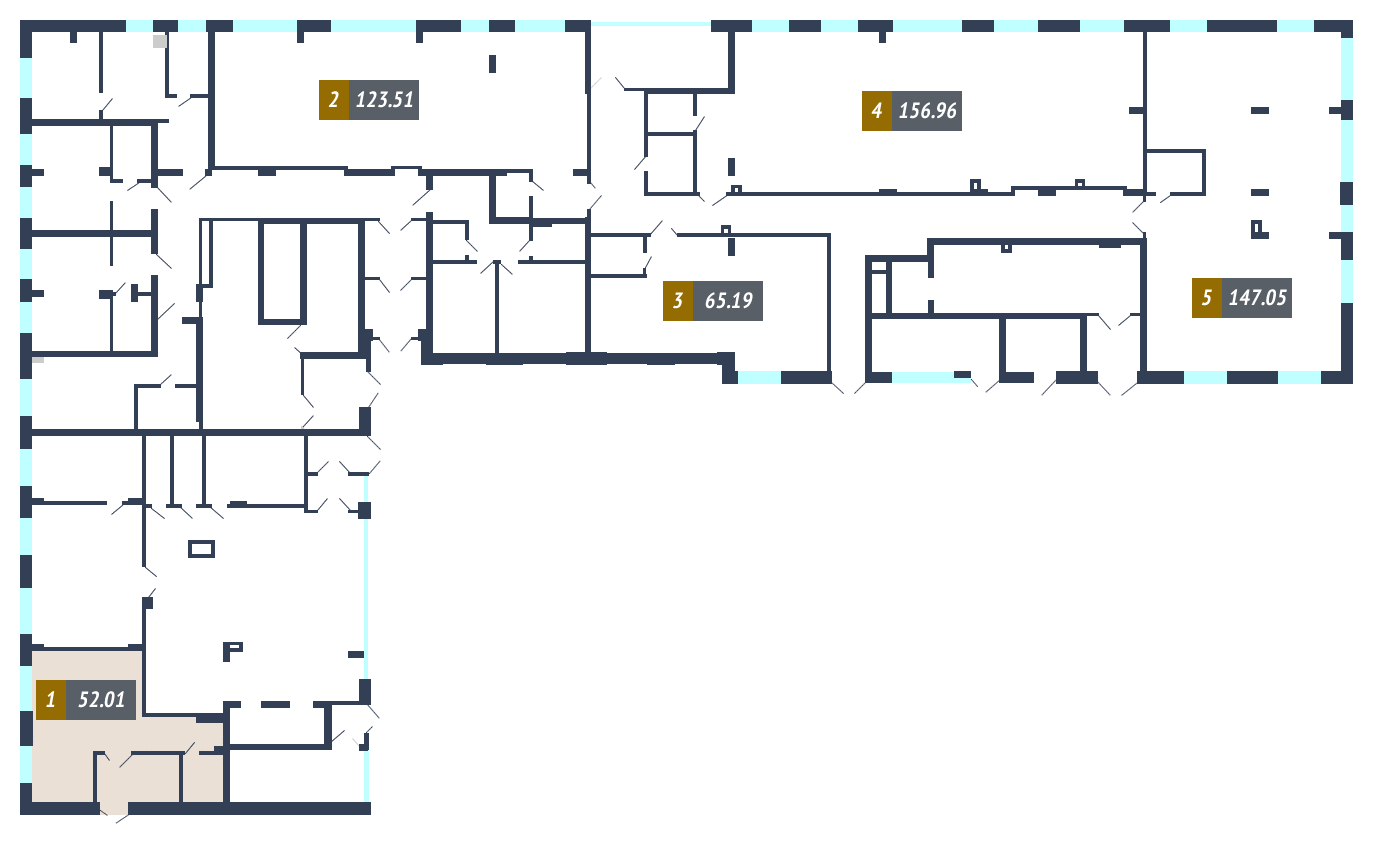 Жилой комплекс «Михайловский» - дом 4, секция 3, этаж 1