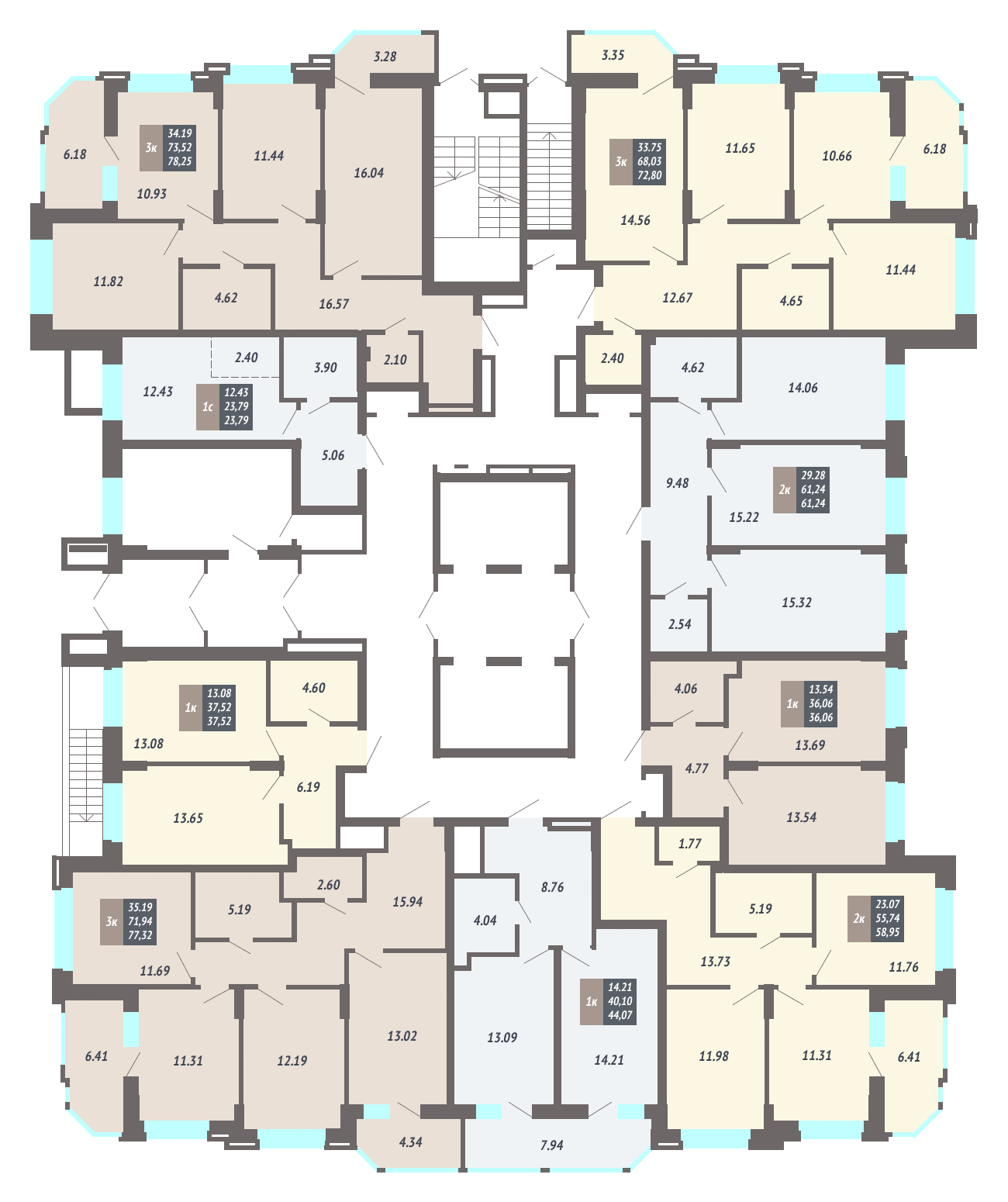 Жилой комплекс «Ломоносов» - дом 21 стр., подъезд 1, этаж 1