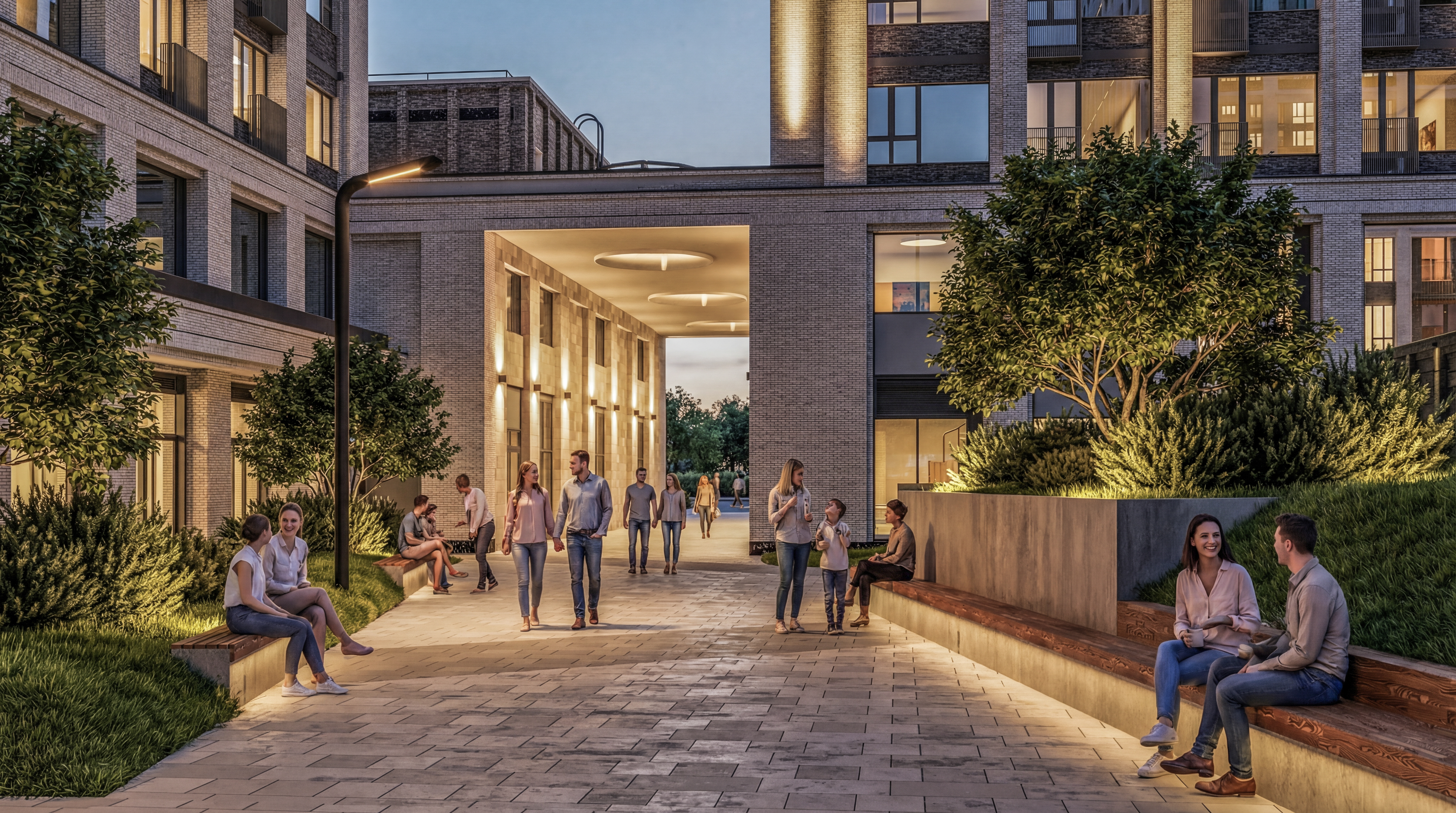 Апт. Лэнд Лорд, ночьной вид зоны прогулок