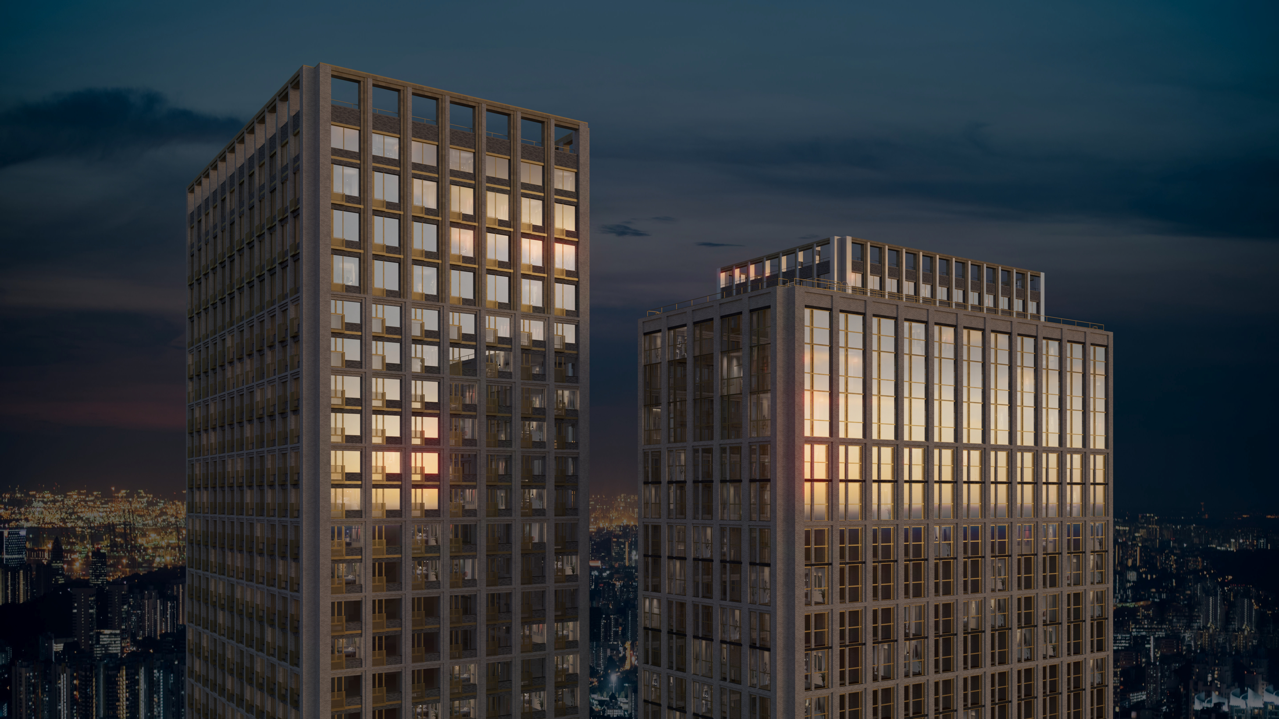 Апт. Лэнд Лорд, ночьной фасад здания